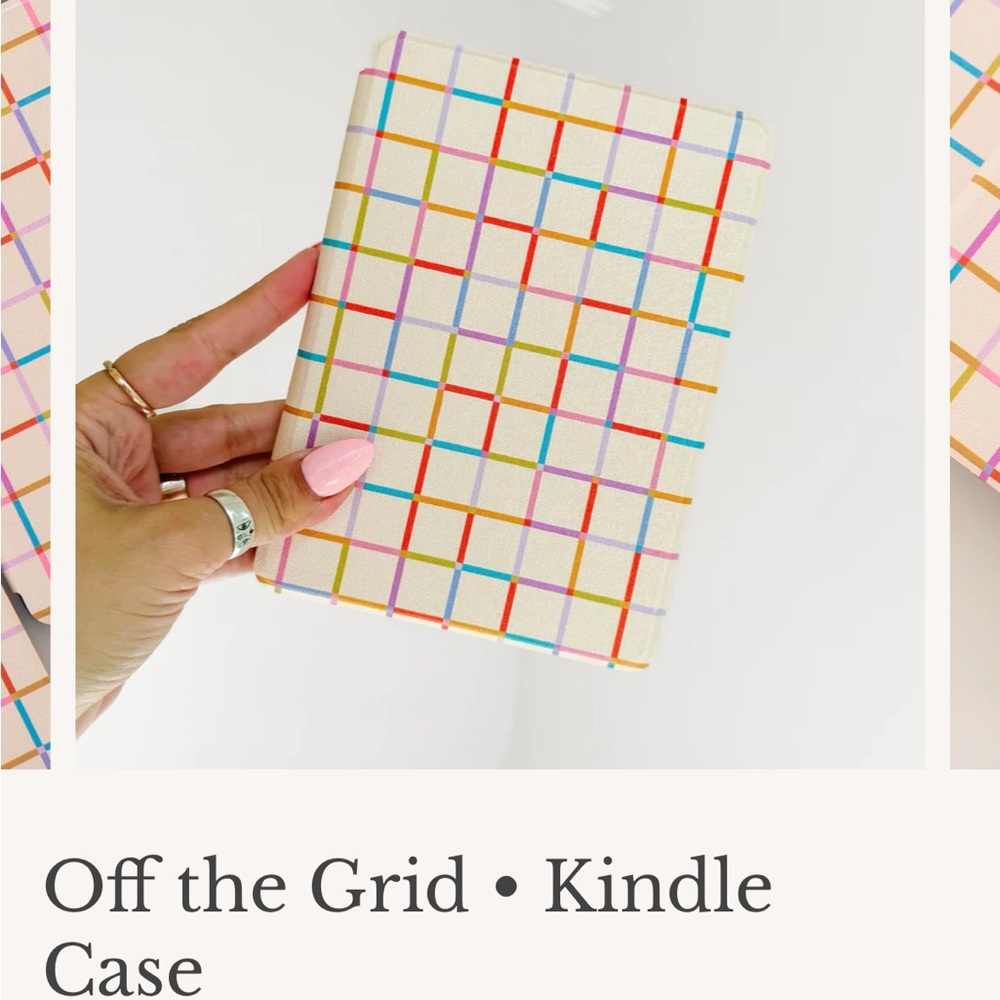Page the Shop Colorful Grid Kindle Case